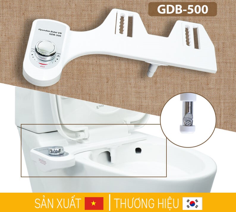 Vòi rửa vệ sinh thông minh Hyundae Bidet GDB500, Chính Hãng, BH 1 Năm, Không Dùng Điện