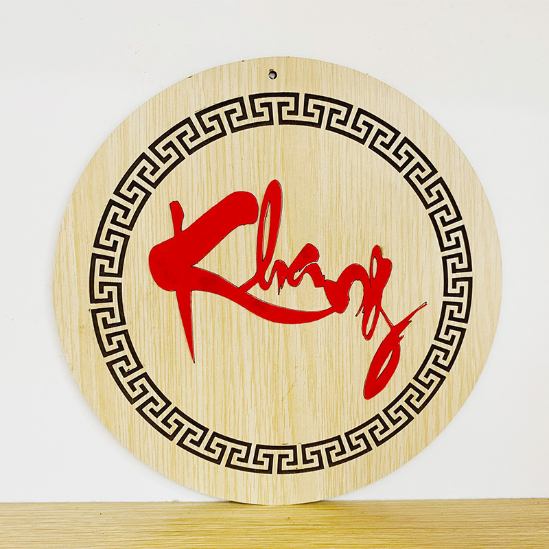 Chữ Khang Thư Pháp - Bảng Gỗ Decor - Trang Trí Nhà Cửa - Tết