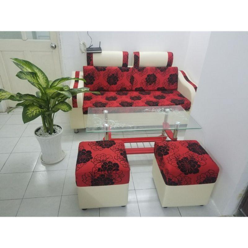 ghế sofa đẹp kèm bàn kính giá rẻ