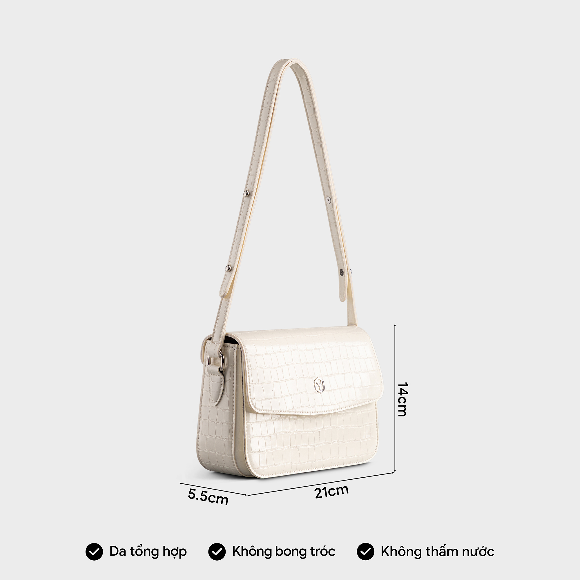 Túi Yuumy ( Thời trang nữ nắp gập khóa nam châm size 21 - Túi đeo chéo da Seasand YN175 )