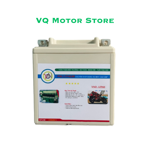 Acquy Pin Lithium chuyên khởi động xe máy VND-LFP6H, VQ motor store