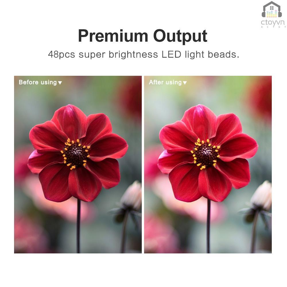 Vòng đèn flash HD-130 Macro LED 3000-15000K GN15 điều khiển 3 vòng đèn flash cho máy ảnh