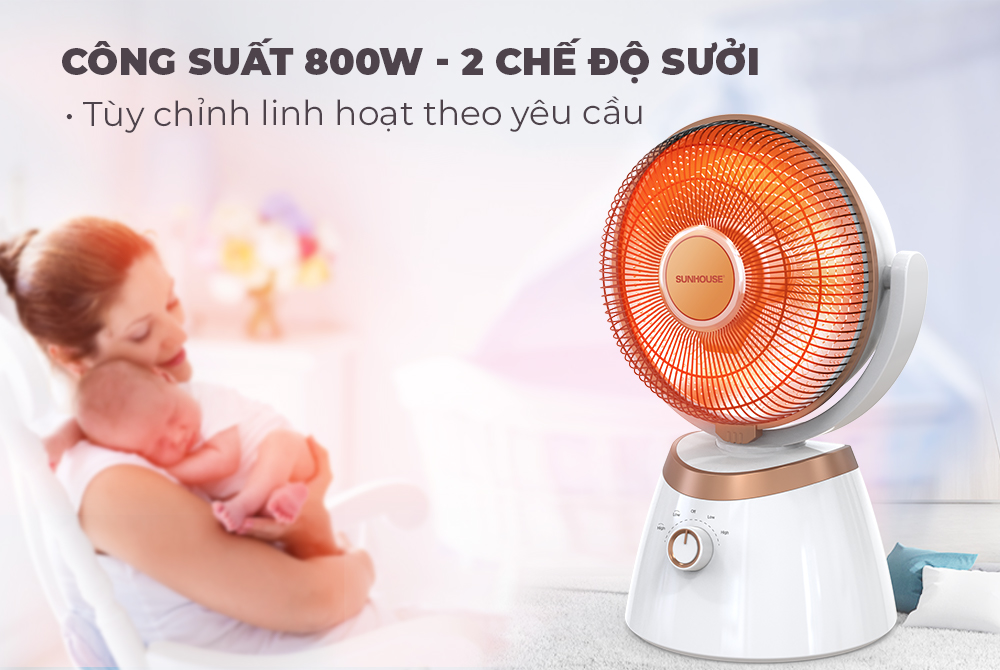 Quạt Sưởi Carbon Sunhouse SHD7008 - Hàng Chính Hãng