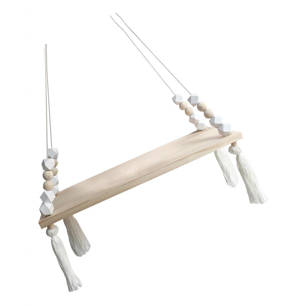 Natural  Floating Wall Hanging Shelf Plant Decor Storage White