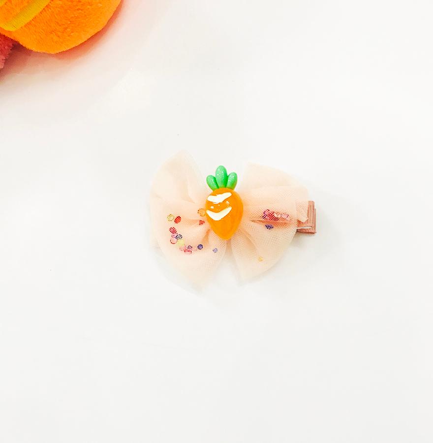 Set 4 ghim cài tóc nơ sắc màu cho bé