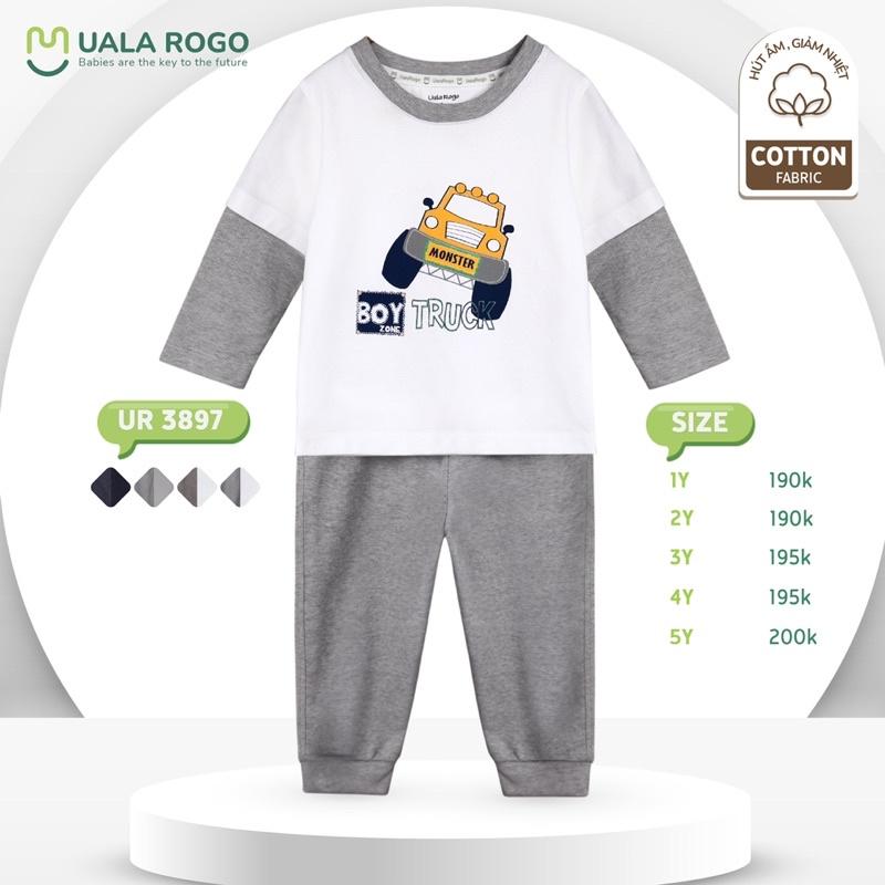 Bộ QA Dài Tay Bé Trai Size 1 đến 5 Tuổi Cotton UalaRogo