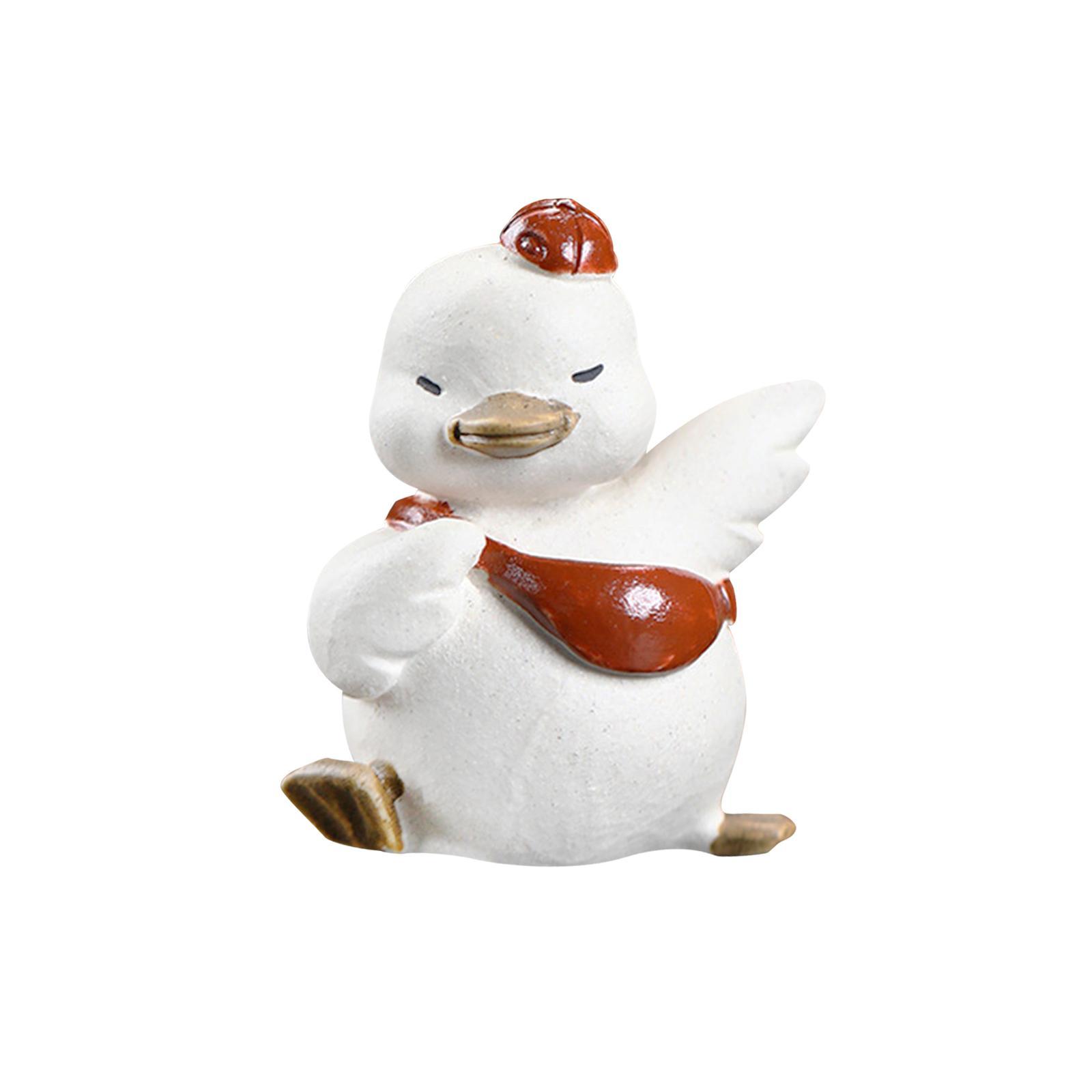 Duck Figurine Collectible Decorative Duck Statue for Tea Room Bedroom Office