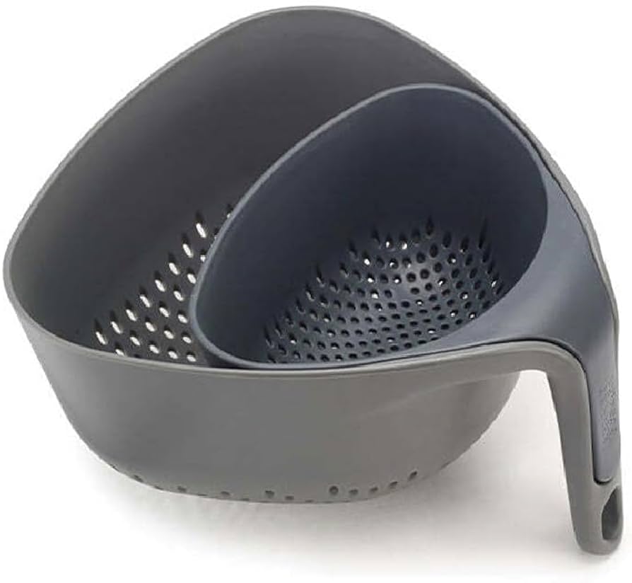 Set rổ có tay cầm Joseph Joseph 40094 Colander Nest Nestset 2 món màu xám Hàng chính hãng