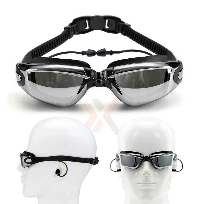 Kính bơi chống sương mờ, chống UV eXtreme KG1301 kèm nút tai, dây đeo mềm mại, thoải mái, thiết kế không trơn trượt, co giãn, kiểu dáng chuyên nghiệp