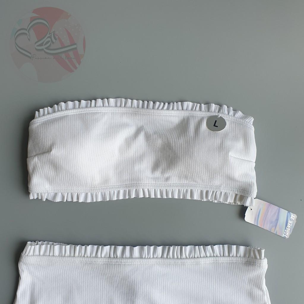 Bộ bơi hai mảnh F21 áo quây phối quầm lưng cao xuất khẩu Mỹ