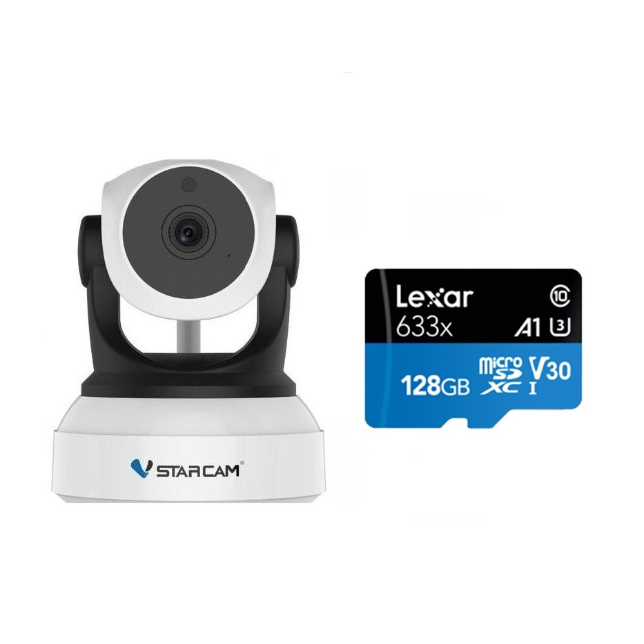 Camera IP Wifi VStarcam C24s 2.0 - Full HD 1080p không dây , Kèm thẻ nhớ 128GB A1 Lexar - Hàng chính hãng