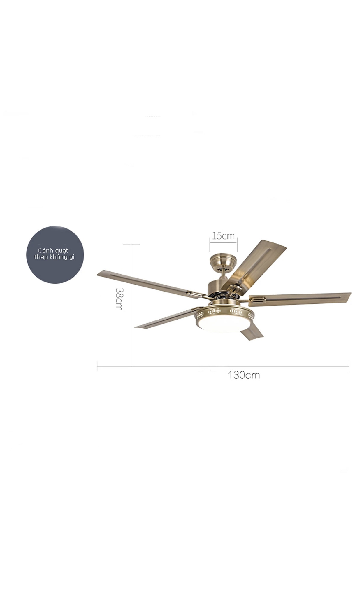 Quạt Trần Lõi Đồng INERTER Nhiều Lựa Chọn Màu,Có 6 Cấp Độ Gió, 3 Chế Độ Đèn LED, động cơ DC tiết kiệm điện, có ĐK từ xa