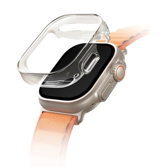 Ốp UNIQ Garde Hybrid With Screen Protection Cho Apple Watch Ultra (49mm) bằng PC cảm ứng siêu nhạy độ cứng 4H chống xước Hàng Chính Hãng