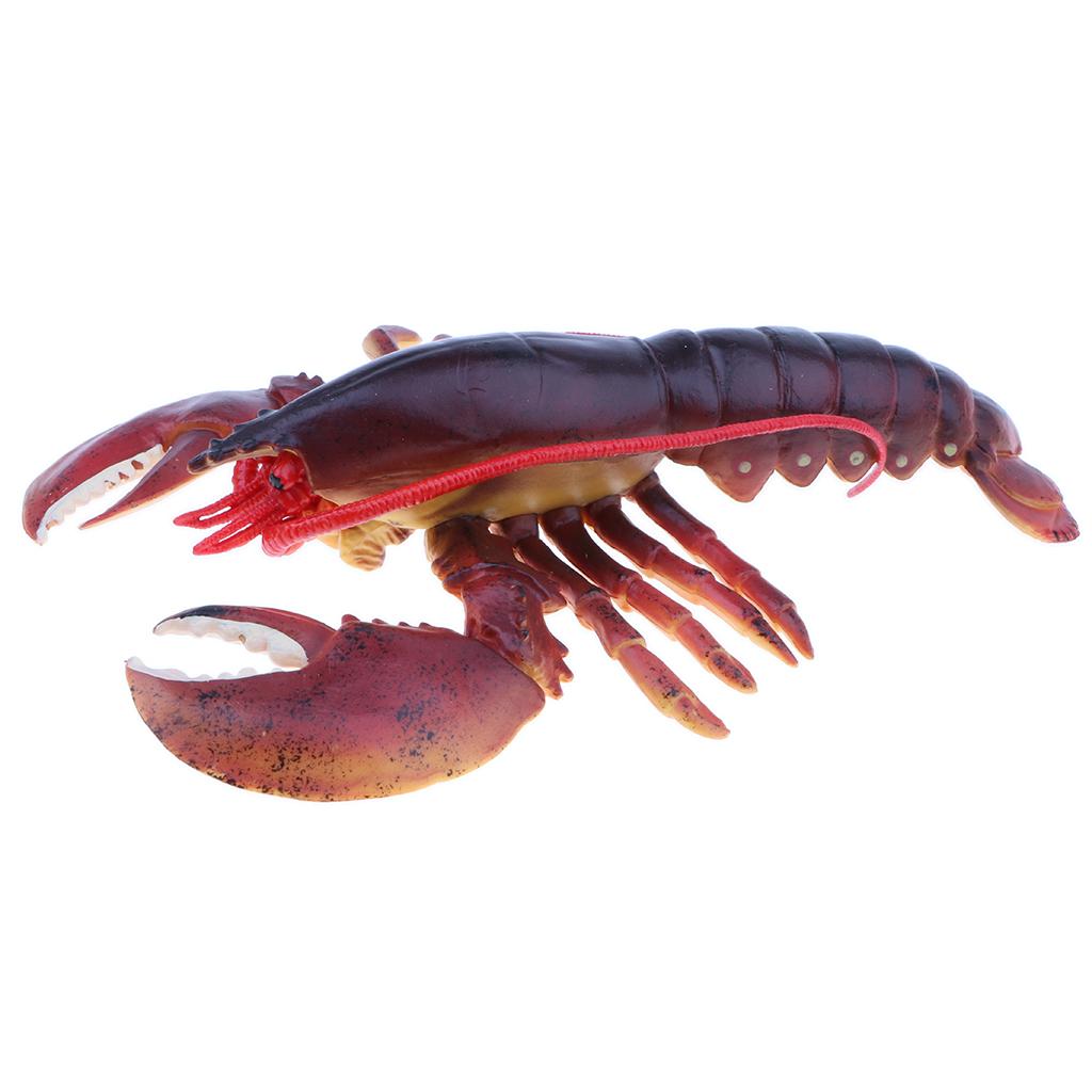 Plastic Ocean Animal Model Figurine Kids Toy Gift Home Decor Red Lobster