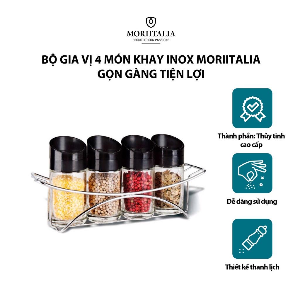 Bộ gia vị 4 món khay inox gọn gàng tiện lợi 8704002