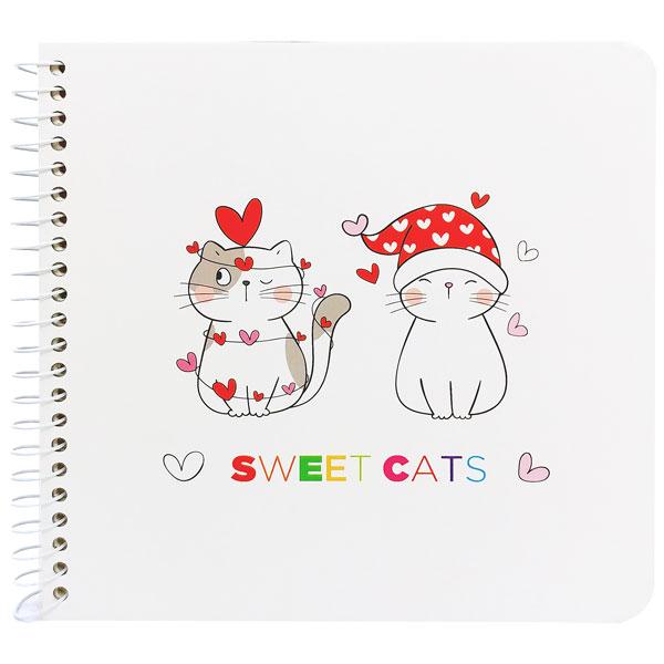 Sổ Lò Xo Teen Không Kẻ Có Chấm 80gsm Sweet Cats - The Sun - Mẫu 2