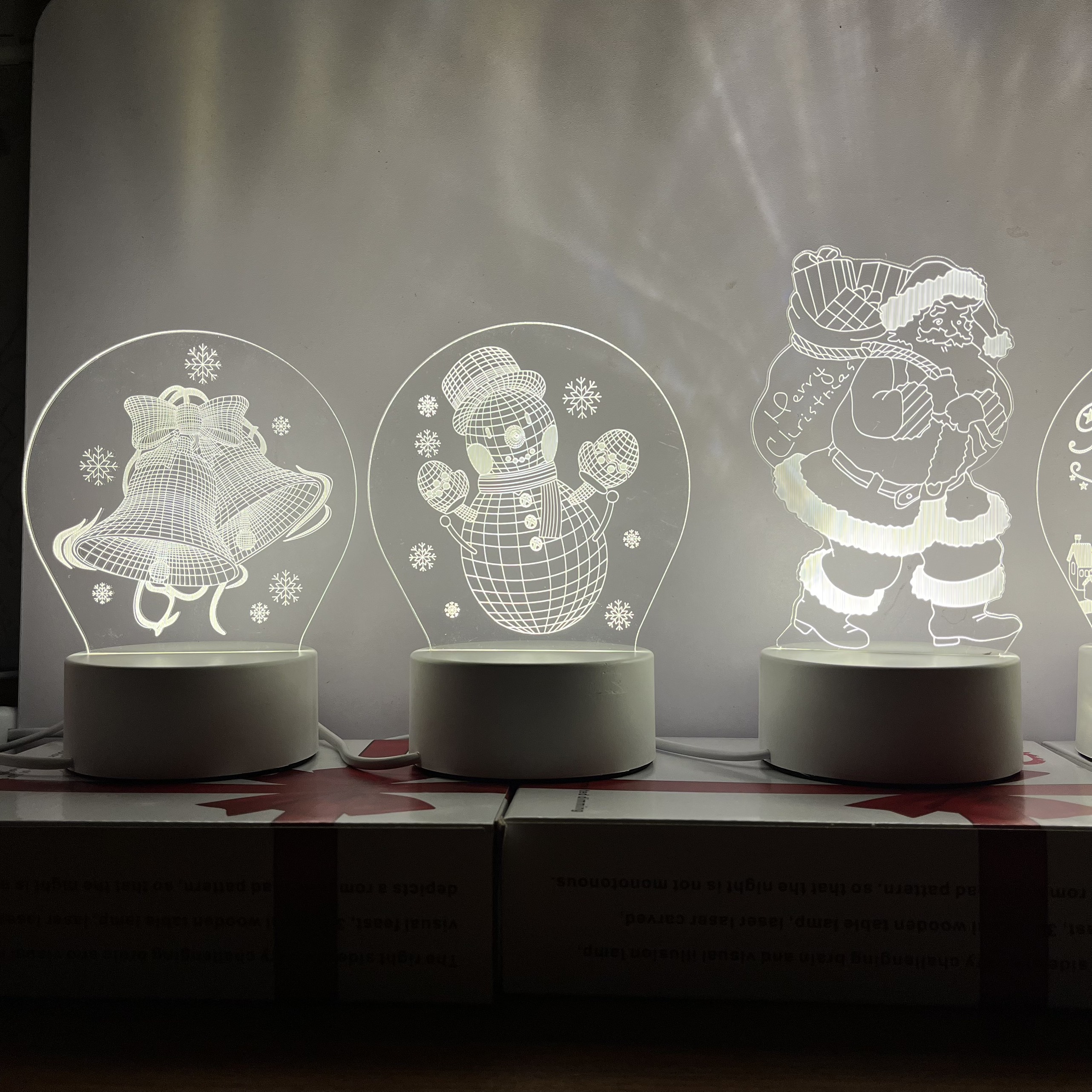 Đèn ngủ để bàn trang trí noel giáng sinh đẹp rẻ hình 3D - quà tặng bạn công ty vô cùng ý nghĩa