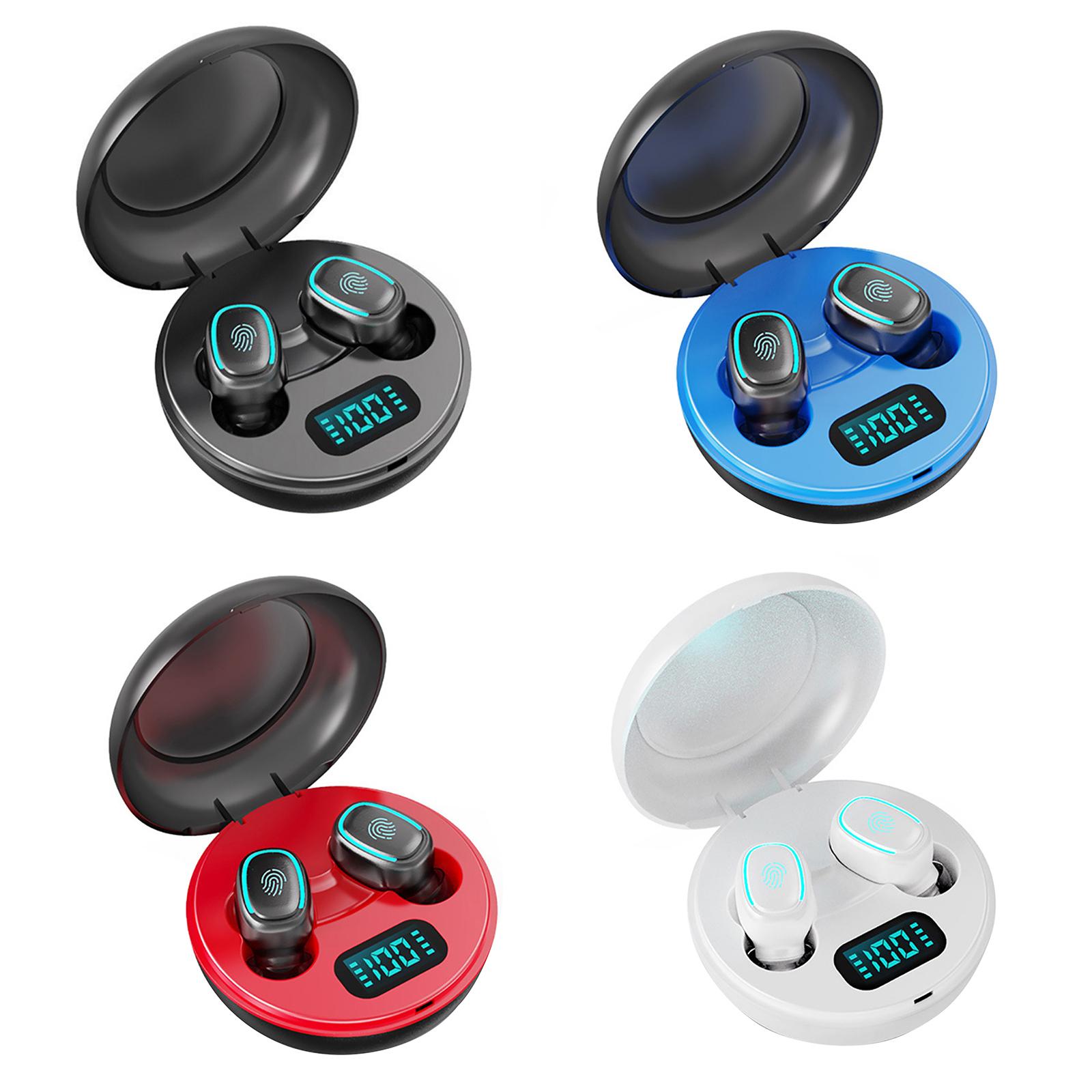 Tai nghe không dây đích thực Bluetooth 5.0 Mini TWS Earbuds chống thấm mồ hôi nhét trong tai có hộp sạc mic - Màu trắng