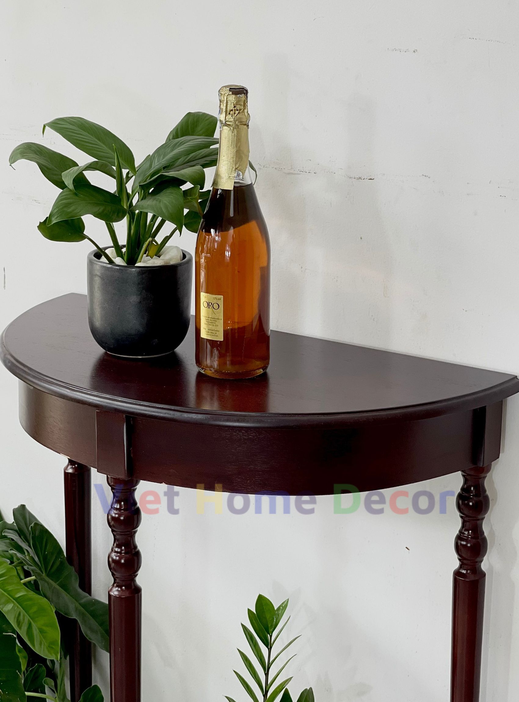 Bàn Console Bán Nguyệt Chân Tiện Màu Nâu 4403 - Thương hiệu Viet Home Decor