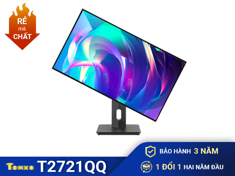 Màn Hình Máy Tính Đồ Họa 27 inch, Màn Hình Gaming T2721QQ 27 Inch – Tấm nền IPS Tần số quét 75HZ- Màn Hình Giá Rẻ - Hàng chính hãng