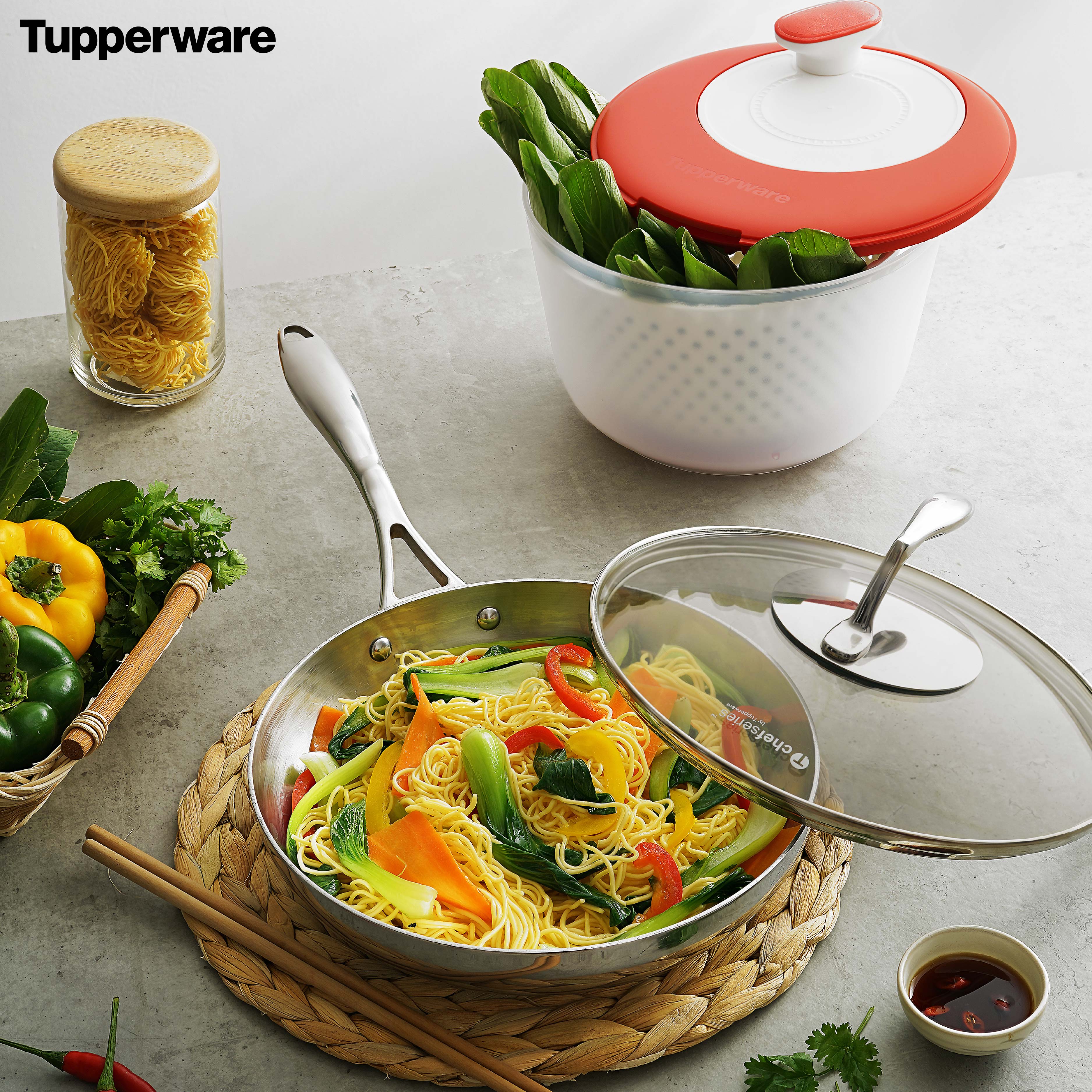 Bộ Nồi Chảo Tupperware Tặng Bộ hộp colordul - Mói 2021