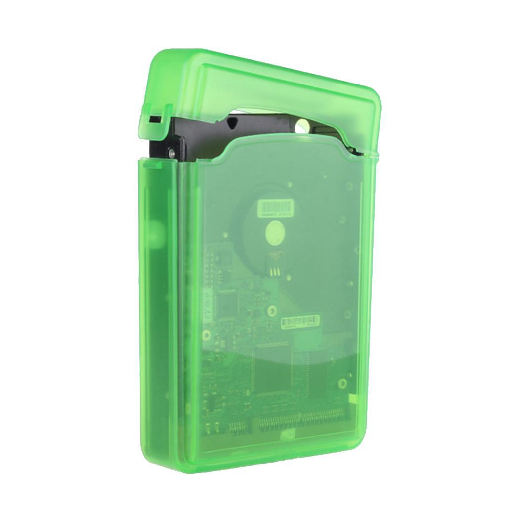External Case 3.5 inch Protector HDD Box Storage Case Green