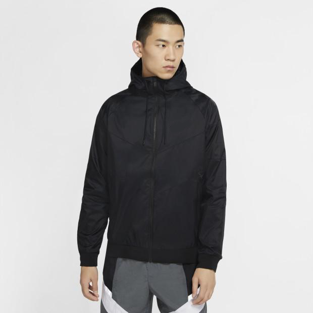 ÁO KHOÁC NSW WINDRUNNER WITH BACK PRINT - ĐEN / TRẮNG