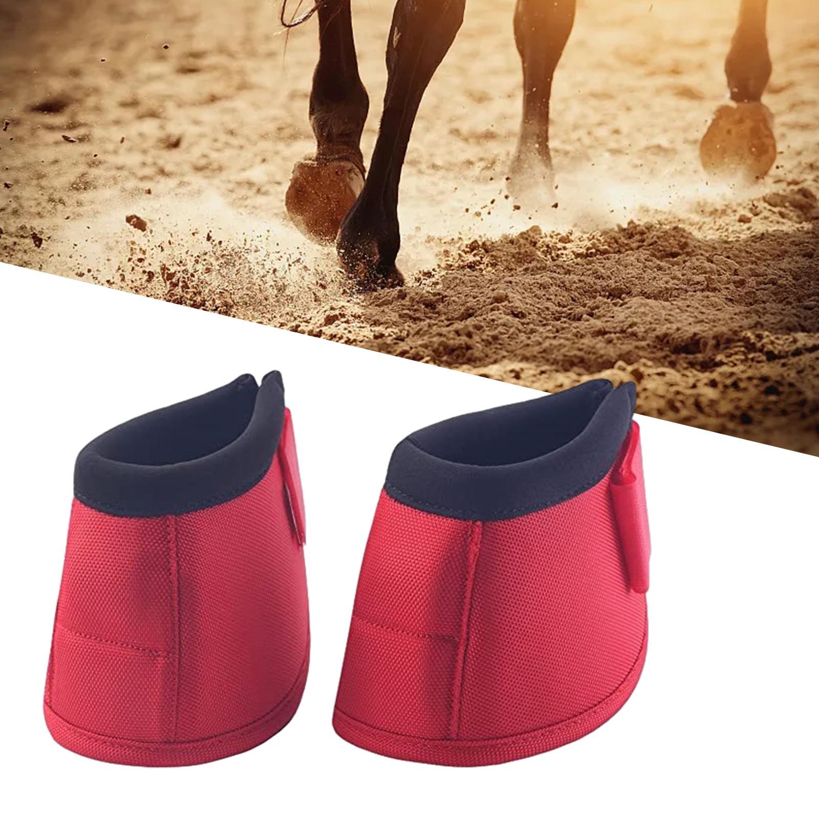 Horse Bell Boots Lightweight Pair Portable Equestrian Equipment