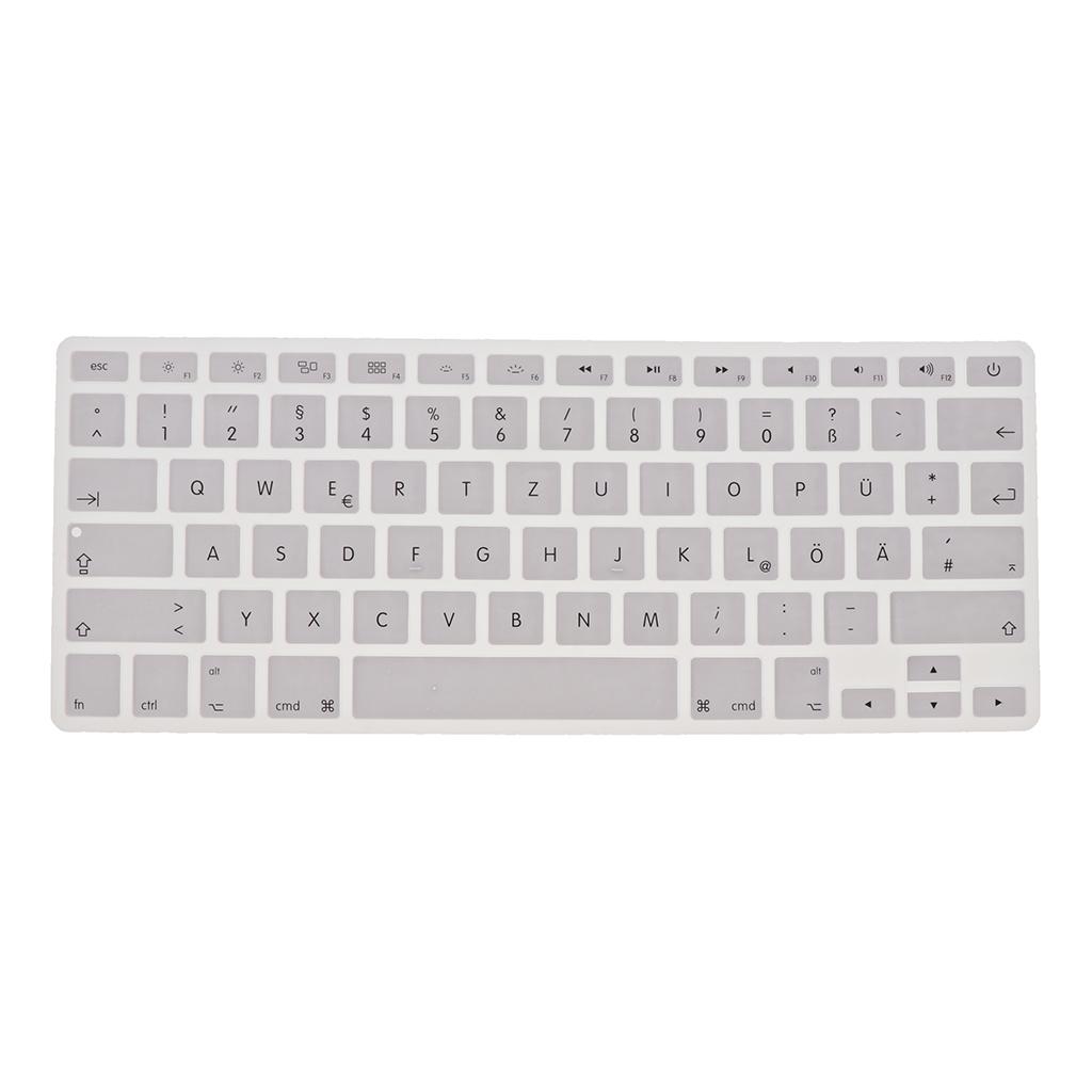 Premium Quality Soft Silicone Keyboard Protector Cover Skin, German Phonetic Keyboard Film Compatible for 13/15inch US Macbook