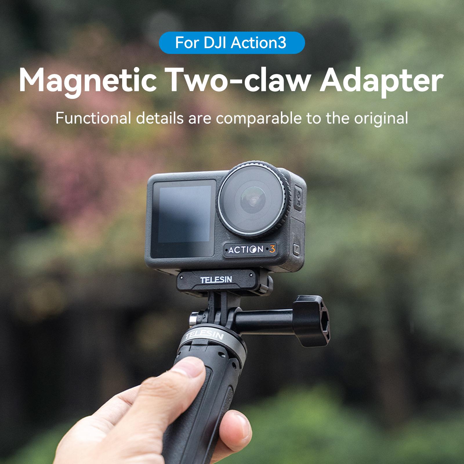 Telesin từ tính hai phụ kiện camera hành động của bộ điều hợp móng cho DJI OSMO Action 3