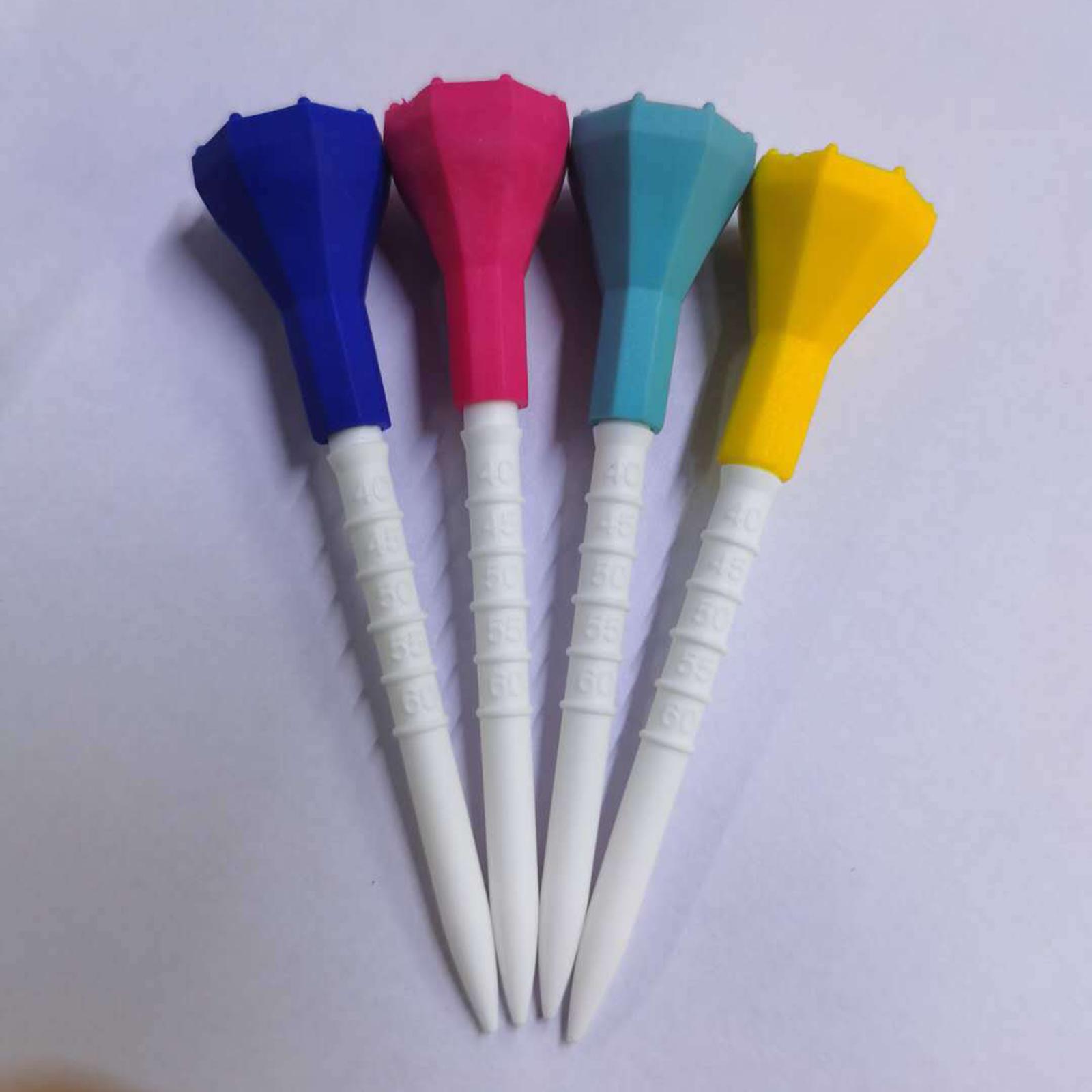 5 Pack Rubber Cushion Top Golf Tees 3.4inch Random Color Golf Practicing for Golfer