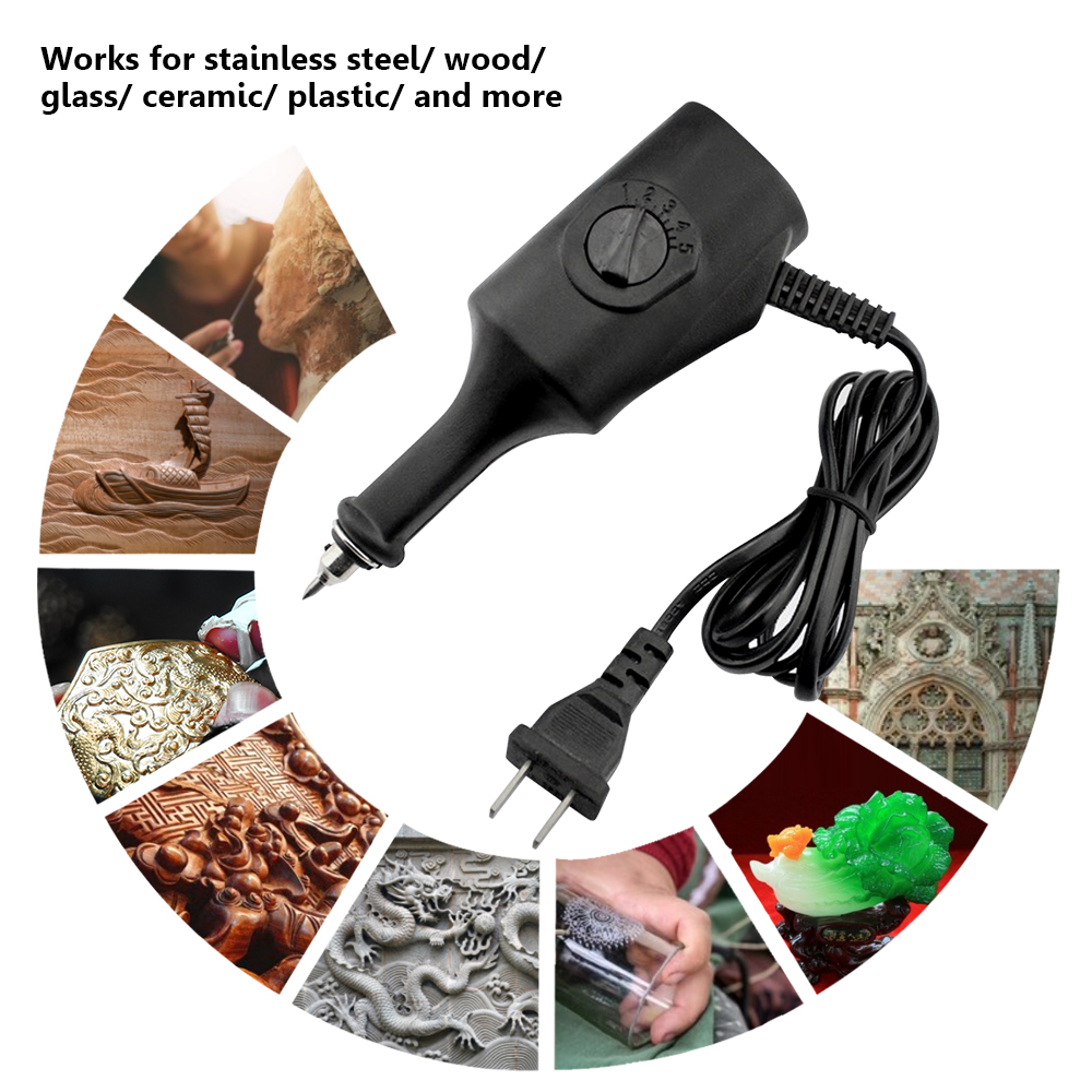 Bộ dụng cụ bút khắc điện di động Bút dùng cho kim loại thủy tinh nhựa gốm