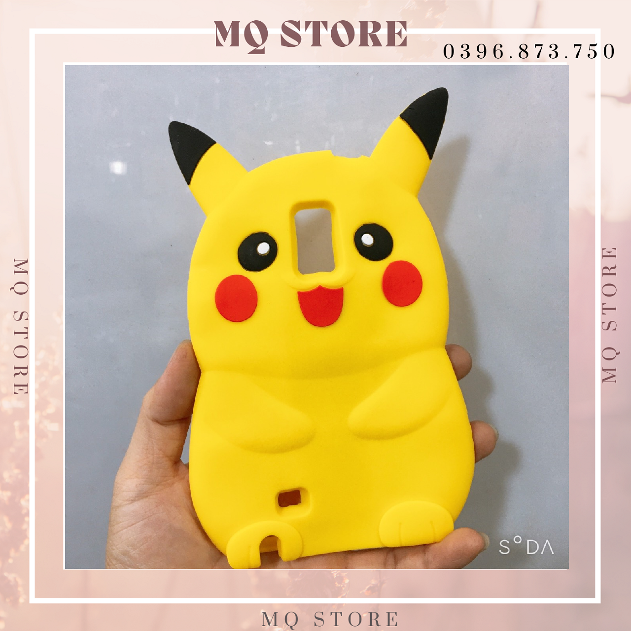 Ốp lưng silicons hình Pikachu đáng yêu dành cho Samsung Note 4