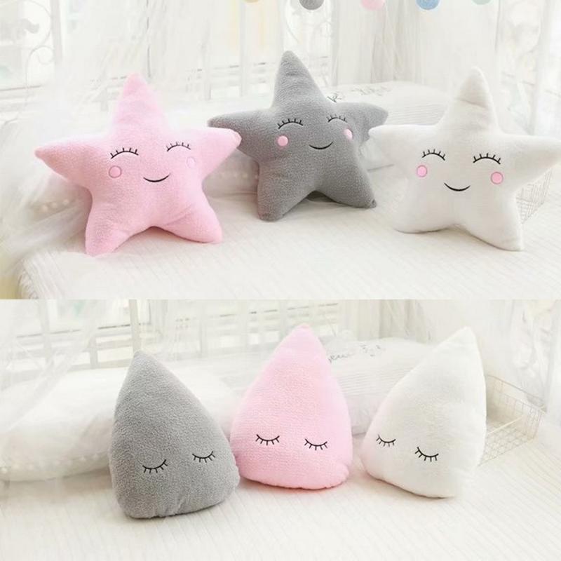 Bắc Âu Trẻ Em Phòng Mầm Non Trang Trí Đám Mây Gối Đệm Nhồi bông Mềm Trăng Sao Cloud Gối Cho Bé Trai Bé Gái Trang Trí Phòng Ngủ