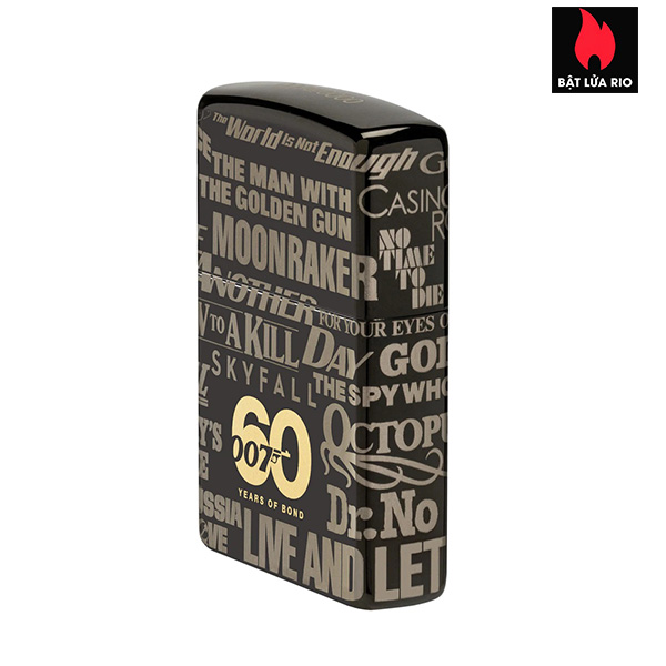 Bật Lửa Zippo 48576 – Zippo James Bond 007 60th Anniversary Collectible High Polish Black