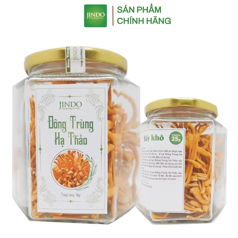 Đông trùng hạ thảo 25g thượng hạng chính hãng JINDO