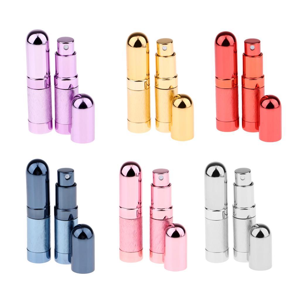 2Pcs Portable 6ml Refillable Perfume Atomizer Empty Bottle Pump Spray Red