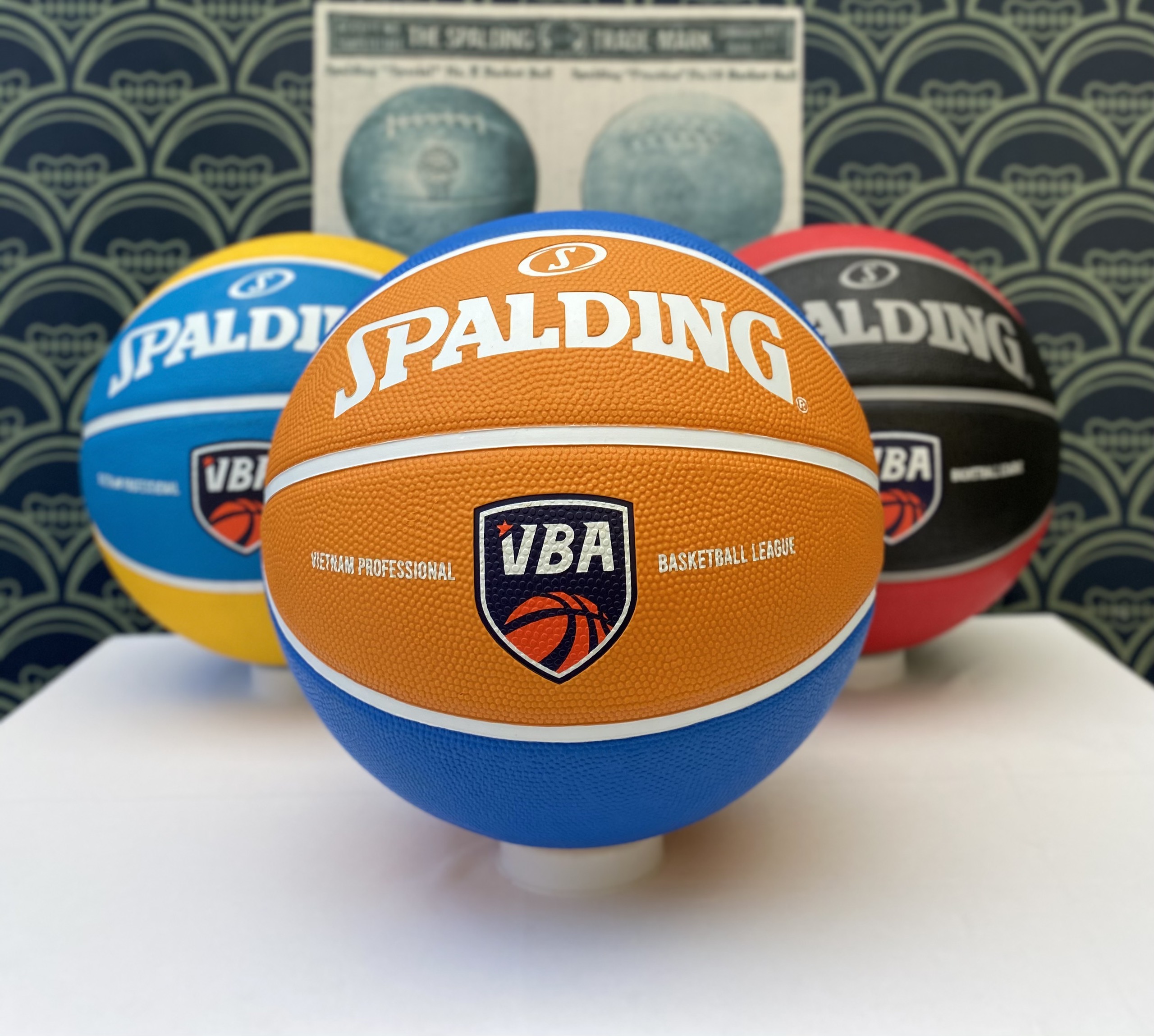 Bóng rổ Spalding HANOI BUFFALOES VBA (2021) size7 cao su Giải bóng rổ các câu lạc bộ chuyên nghiệp Việt Nam