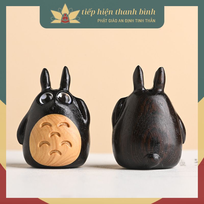 Tượng Totoro Gỗ Mun Làm Móc Khóa