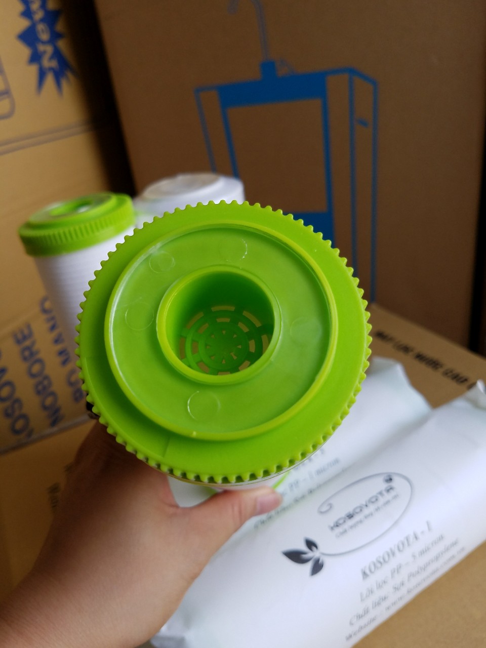 Bộ 3 lõi lọc nước 123 Kosovota 10&quot; dùng cho máy lọc nước gia đình (Hàng chính hãng)