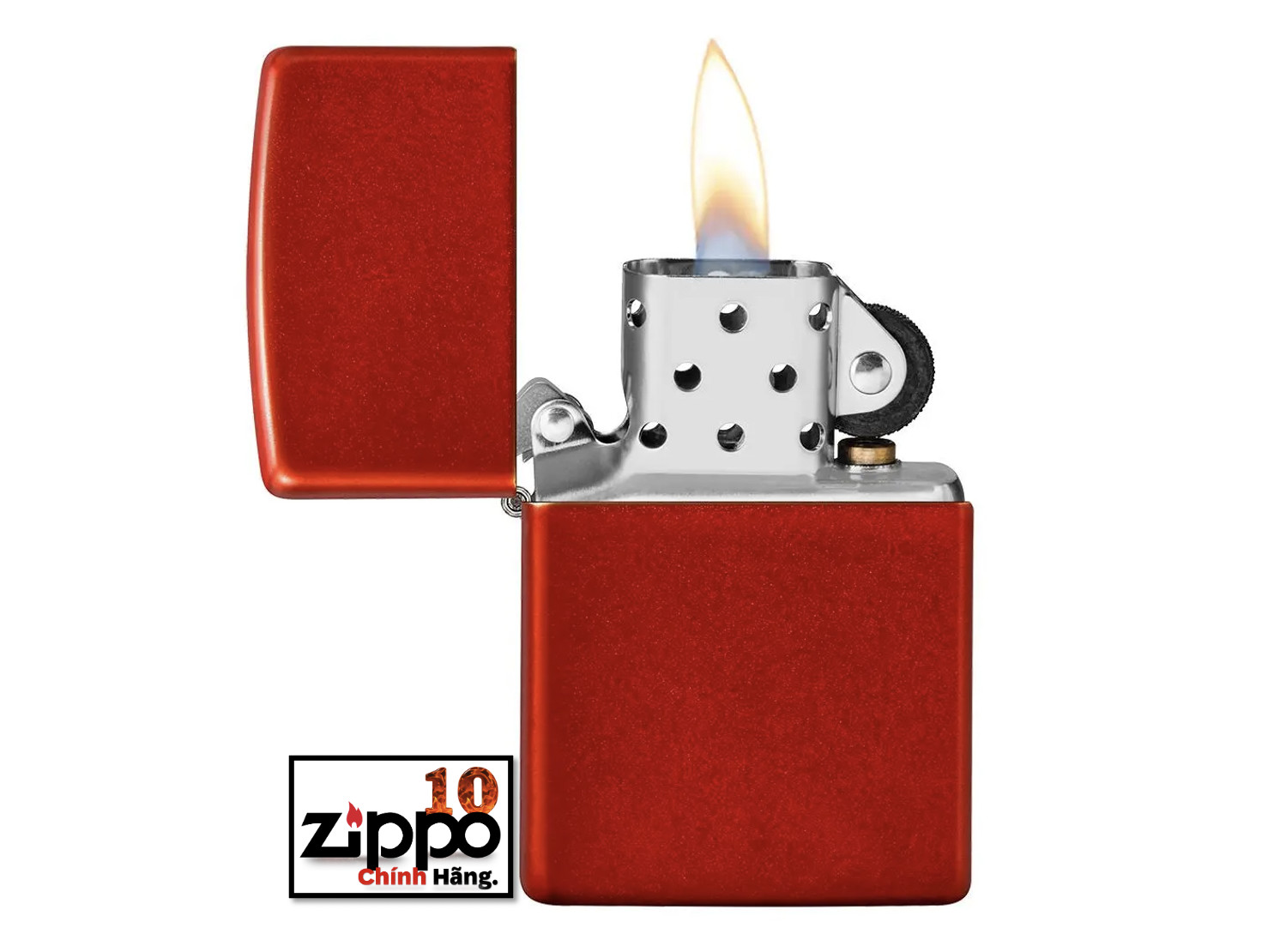 Bật lửa Zippo 49475 Classic Metallic Red - Chính hãng 100%