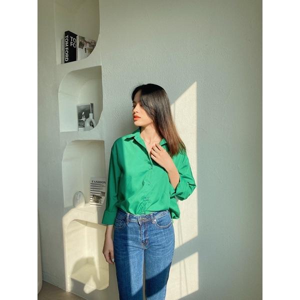 Áo sơ mi form rộng color block REVERCLOTHINGS Pana Shirt