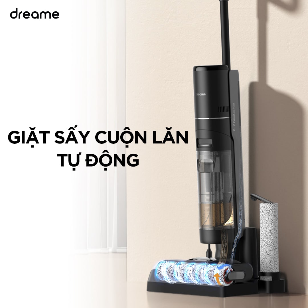 Máy Lau Sàn Hút Bụi Thông Minh Không Dây Cầm Tay Dreame H12 Pro - Pin 6*4000 mAh - Bản quốc tế - Hàng chính hãng