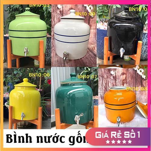 Bình sứ đựng nước bát tràng 10 lít