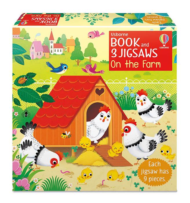 BỘ GHÉP HÌNH + SÁCH CHO BÉ -Book and 3 Jigsaws: On the Farm