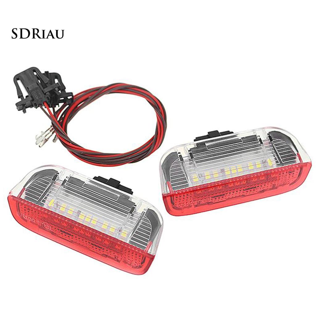 Set 2 Đèn Led Chiếu Sáng Gắn Cửa Xe Ô Tô Volkswagen Passat Porsche