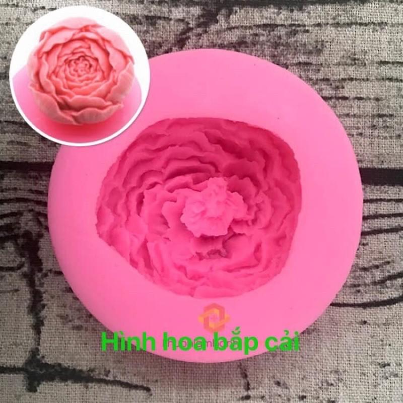Khuôn silicon 4D hoa bắp cải