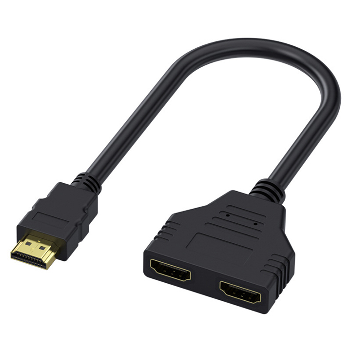 Cáp Chia HDMI 2 Cổng Cho PC Laptop HDMI Splitter Port ( Cáp HDMI Cáp Chuyển Đổi Tín Hiệu HDMI To HDMI 1 In 2 Out Hàng Chính Hãng )