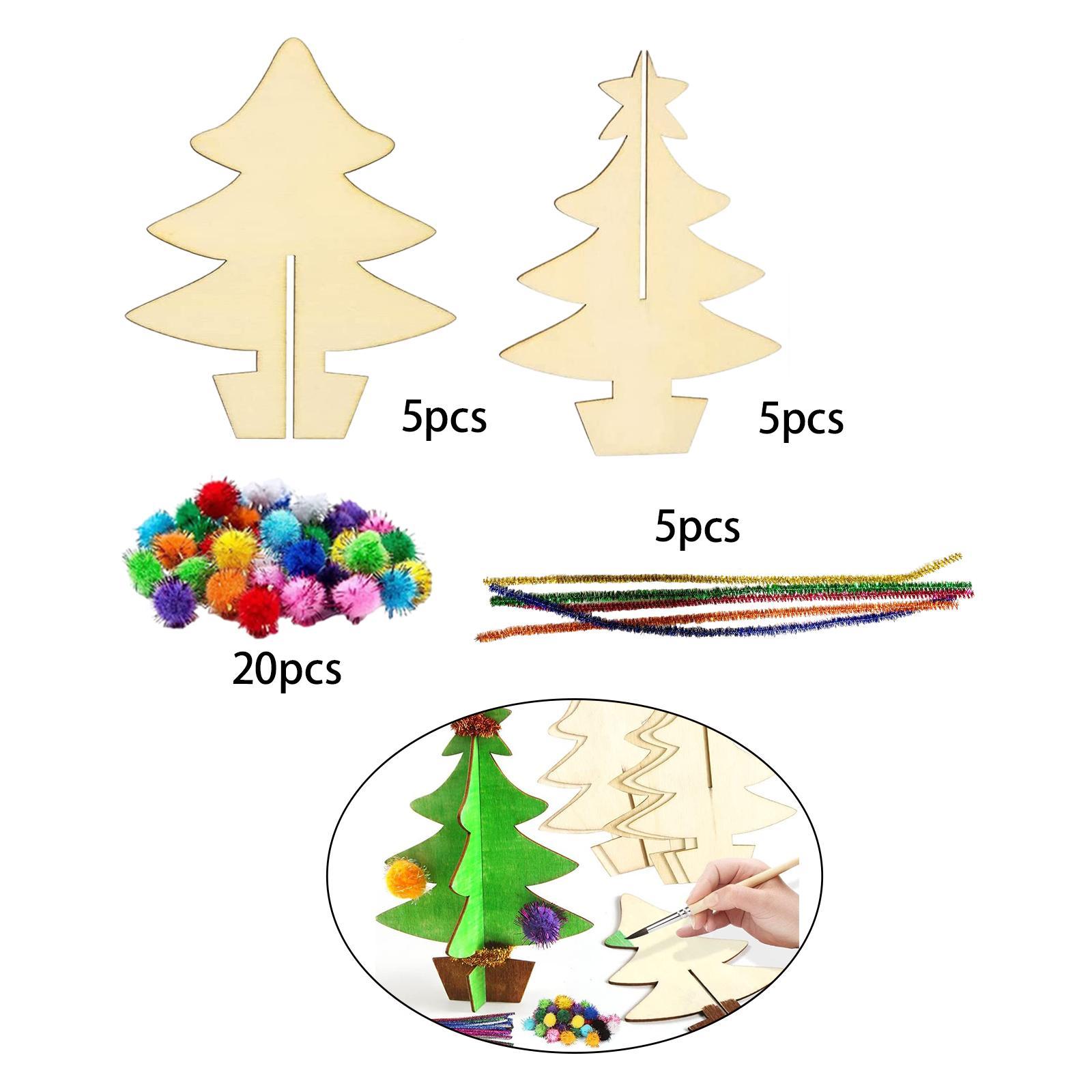 Christmas  Slices Painting Set DIY Paint Set for Holiday Decoration