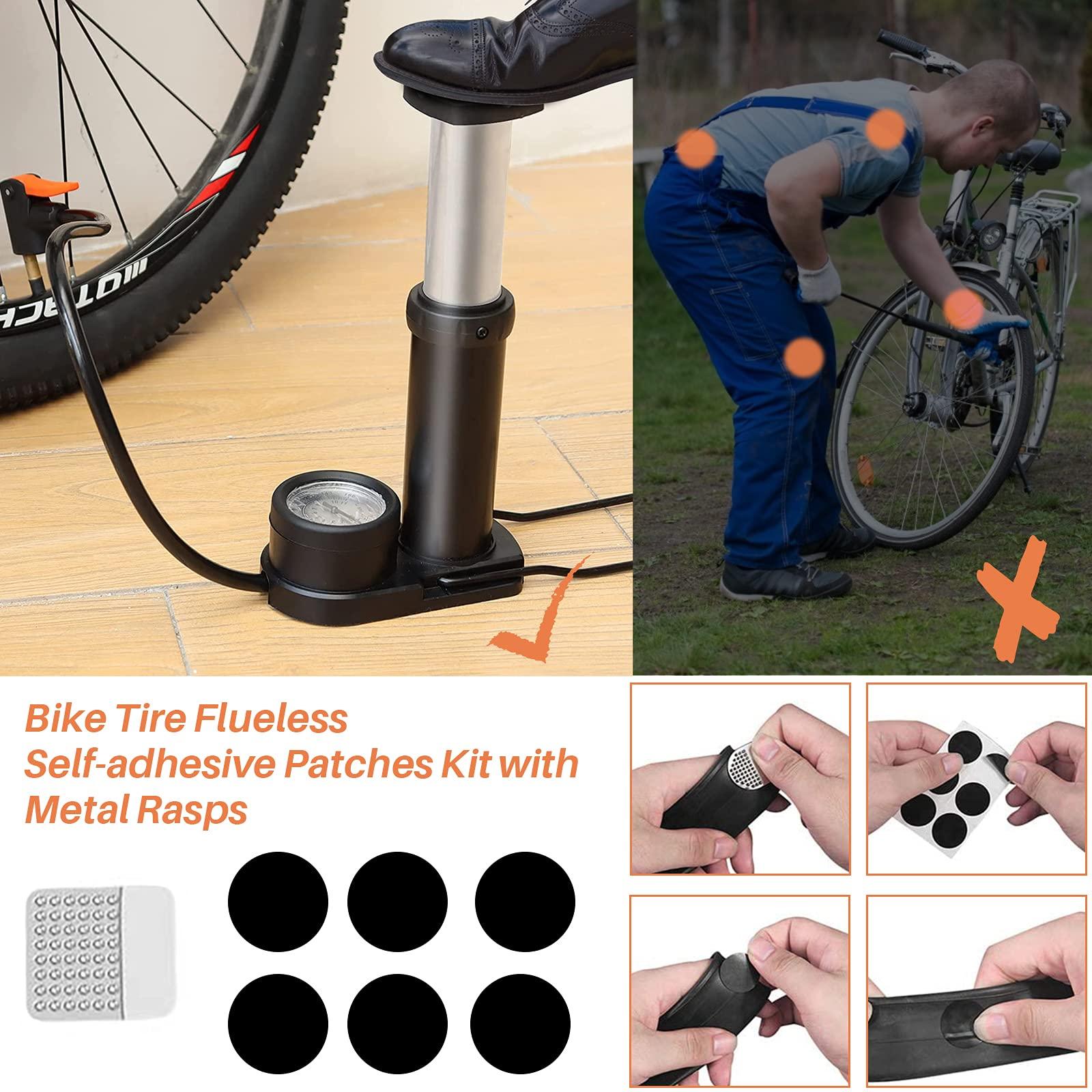 Bơm xe đạp, máy bơm xe đạp tự động với Manometre, máy bơm xe đạp mini với kim xe đạp bơm hơi / gỉ, phù hợp với van / schrader